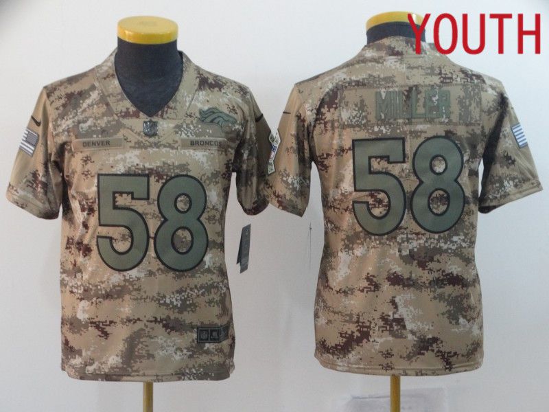 Youth Denver Broncos #58 Miller Camo Nike Limited NFL Jersey->youth nfl jersey->Youth Jersey